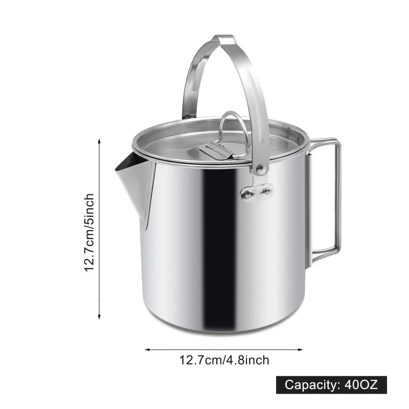 Camping Tea Kettle Portable Pot For Outdoors And Hiking