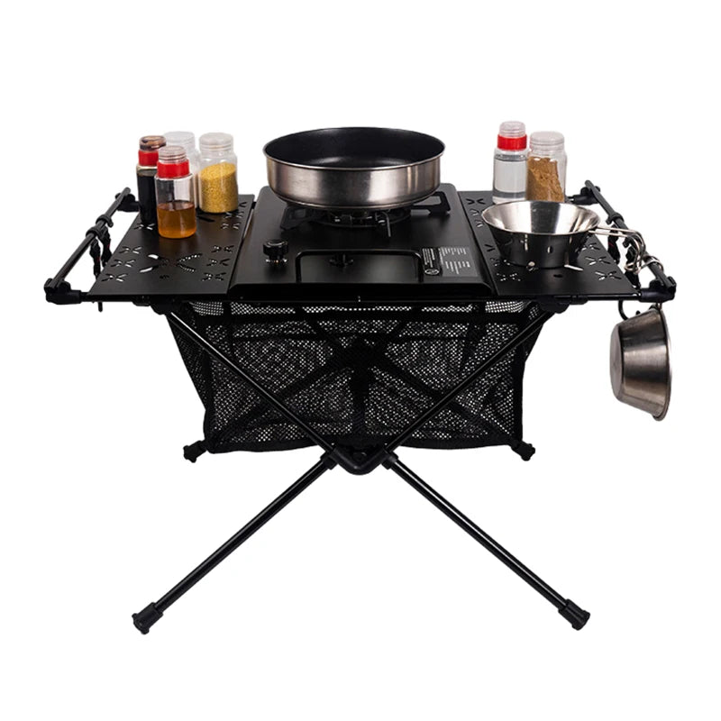 West Tune Folding Camping Table Aluminum Lightweight With Mesh Bag
