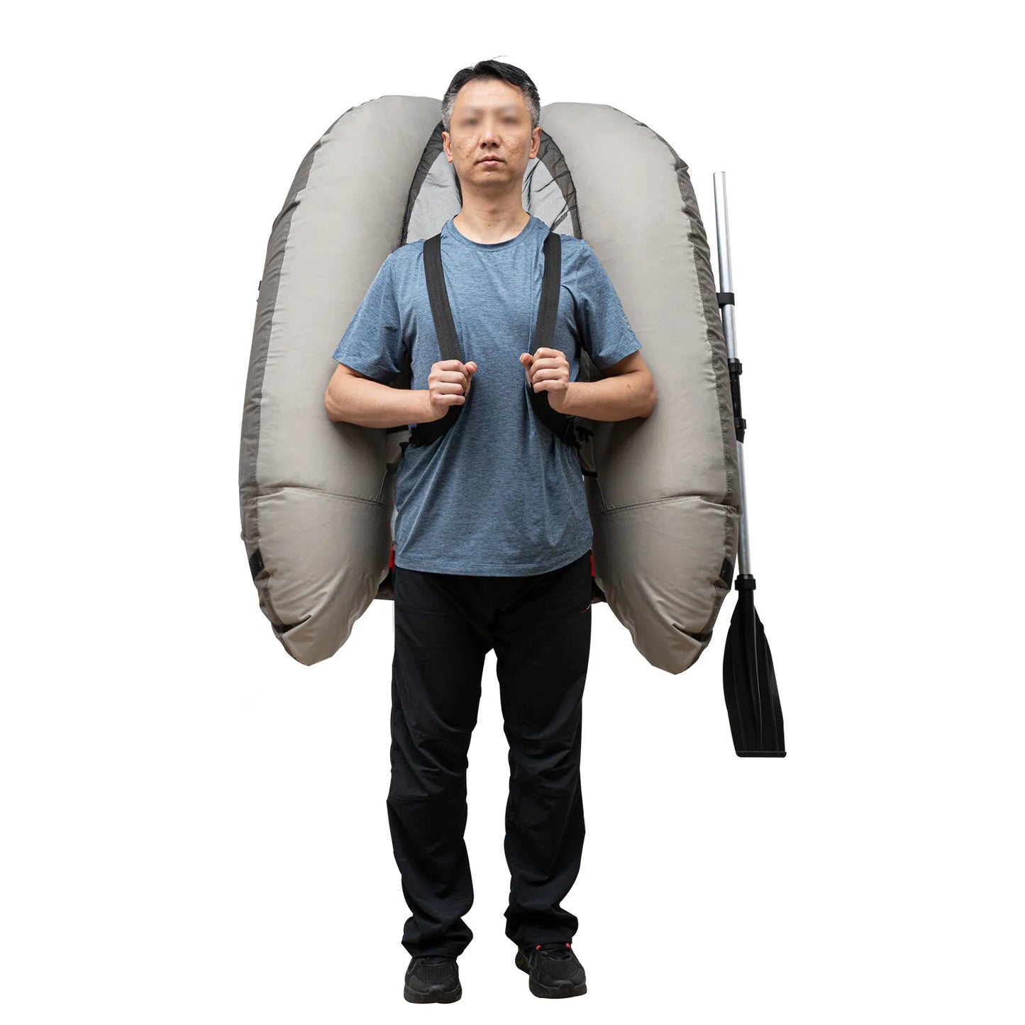 Portable Inflatable Fishing Boat With Adjustable Backrest