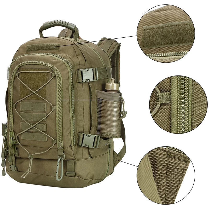 LQARMY Outdoor Tactical Backpack For Hiking And Camping