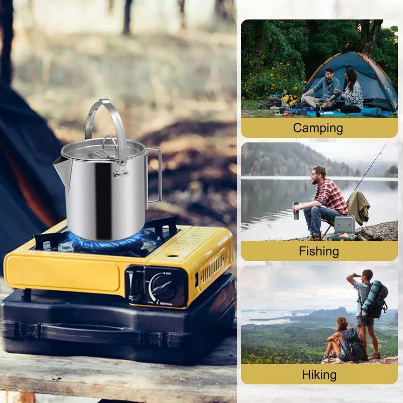Camping Tea Kettle Portable Pot For Outdoors And Hiking