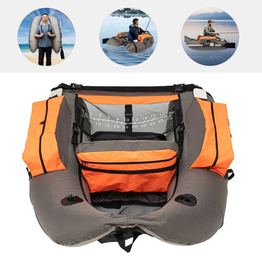 Portable Inflatable Fishing Boat With Adjustable Backrest