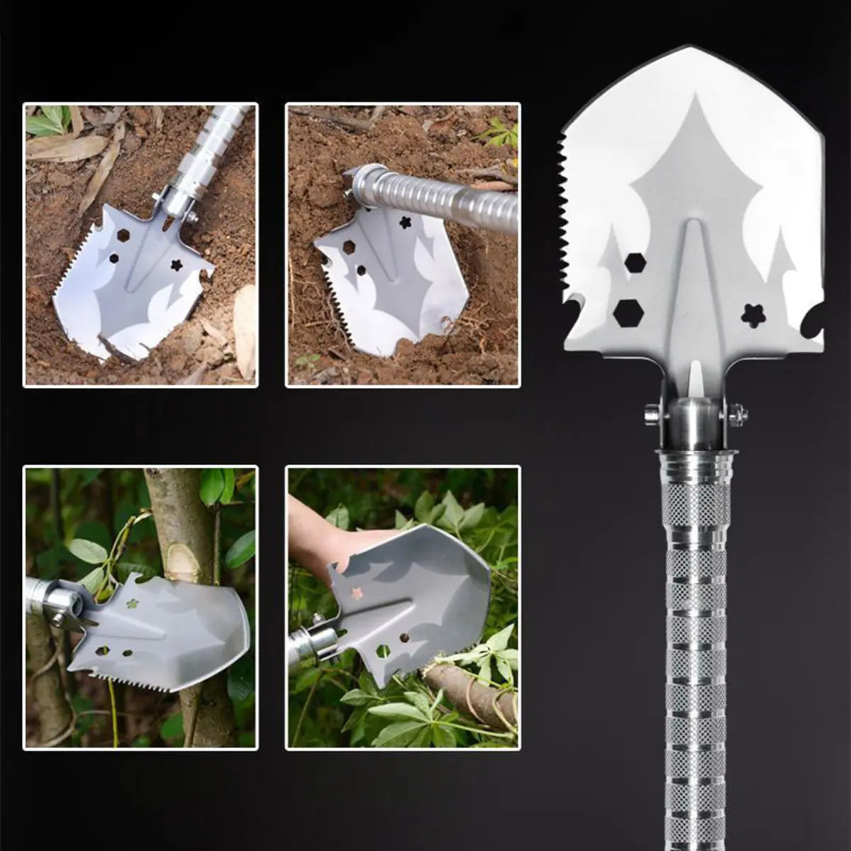 Skywolfeye Multi Tool Folding Military Shovel For Outdoor Survival