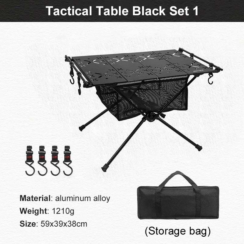 West Tune Folding Camping Table Aluminum Lightweight With Mesh Bag