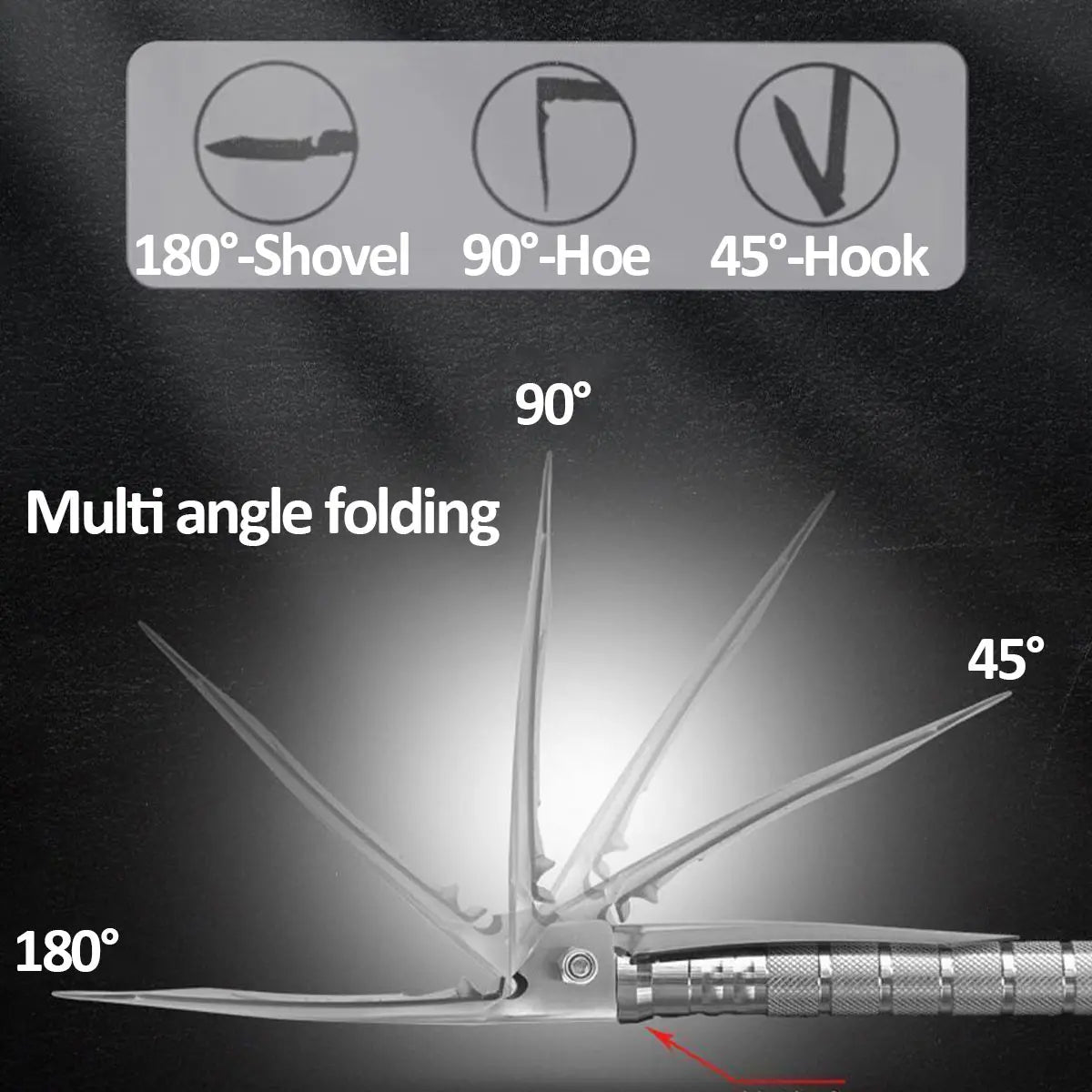 Skywolfeye Multi Tool Folding Military Shovel For Outdoor Survival