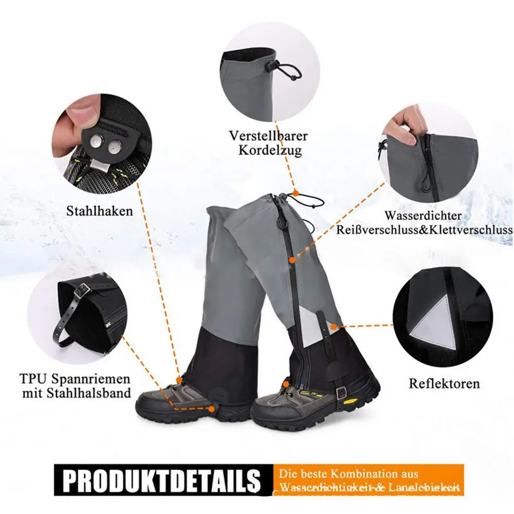 Waterproof Adjustable Gaiters For Hiking And Hunting Ripstop