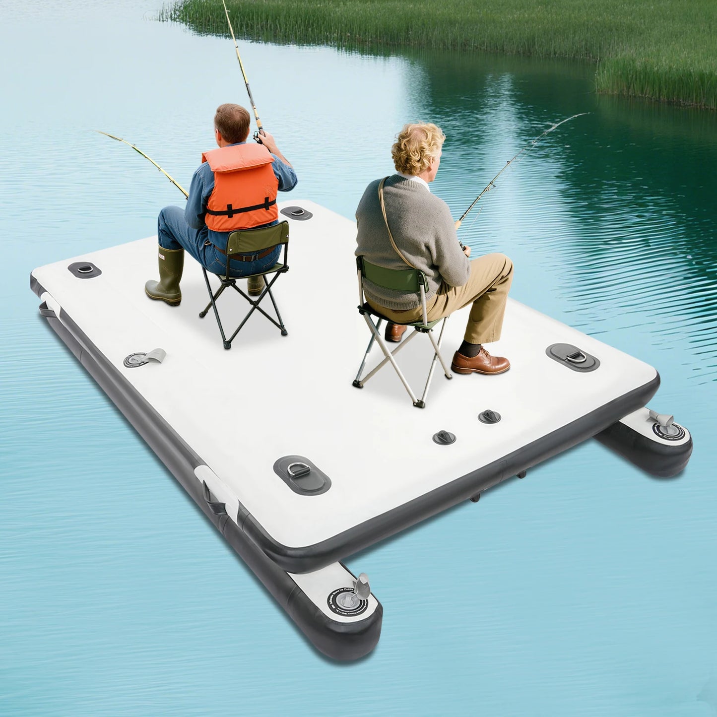 Inflatable Fishing Boat 400kg Payload OutboardCompatibility Premium Pump Oars Kit