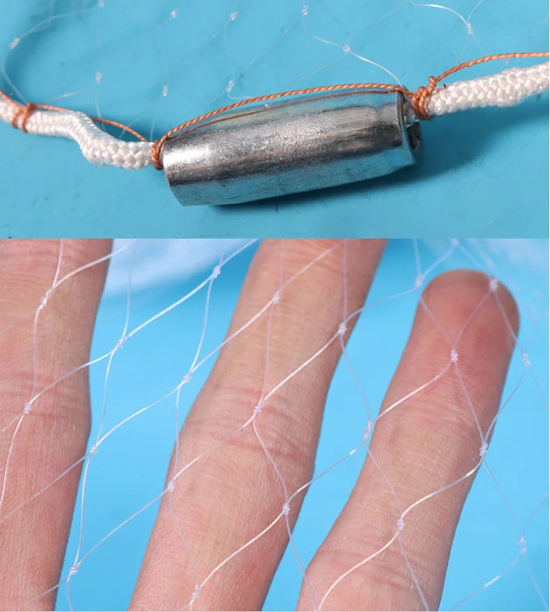 Hign-concerned Nylon Hand Cast Net Ring Free Traditional Fishing Net