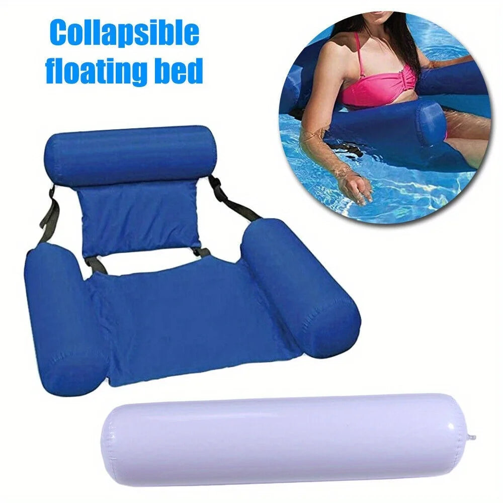 Inflatable Foldable Floating Bed Chair For Pool And Beach Recliner