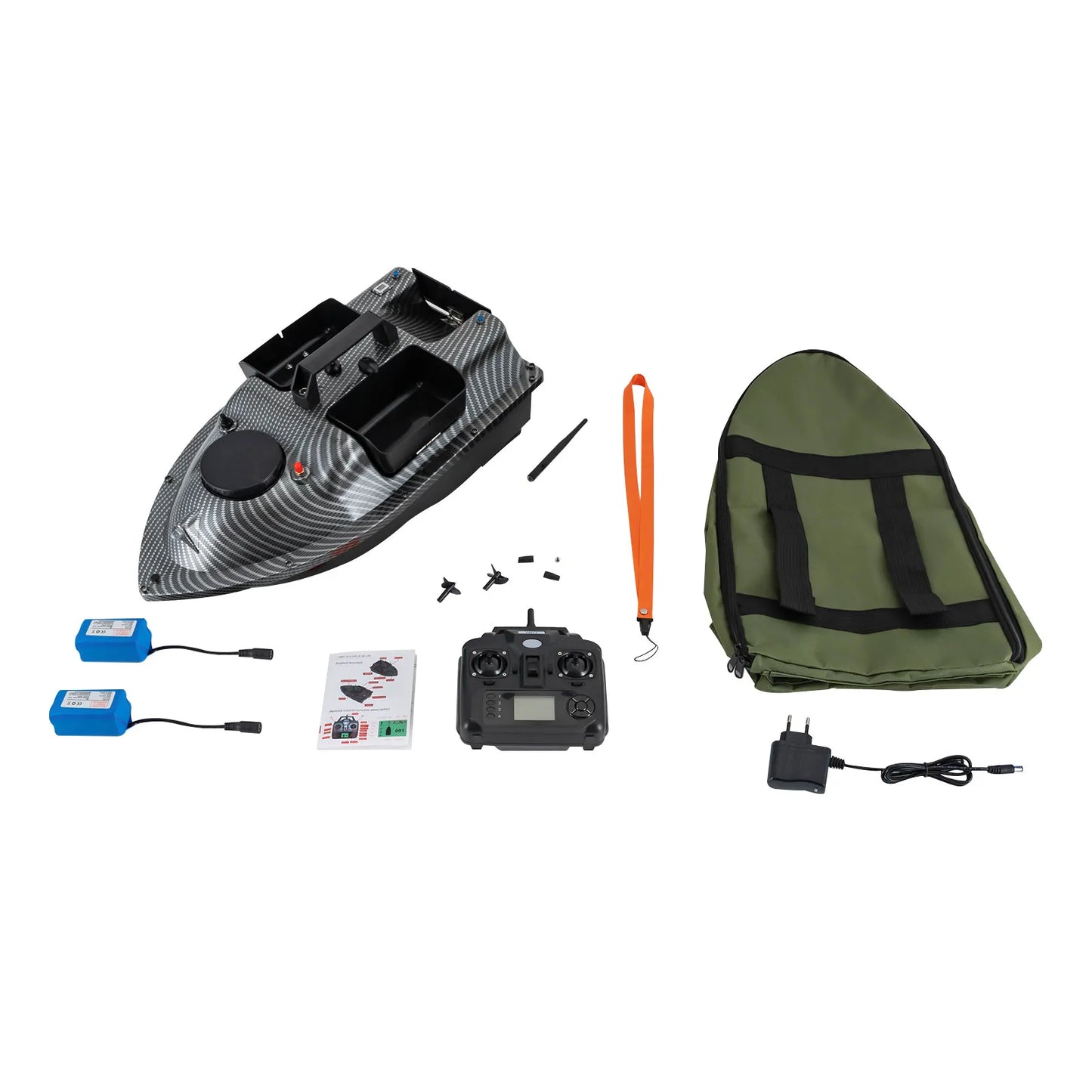 High-concerned GPS Fishing Bait Boat With 2 Batteries 16 Points