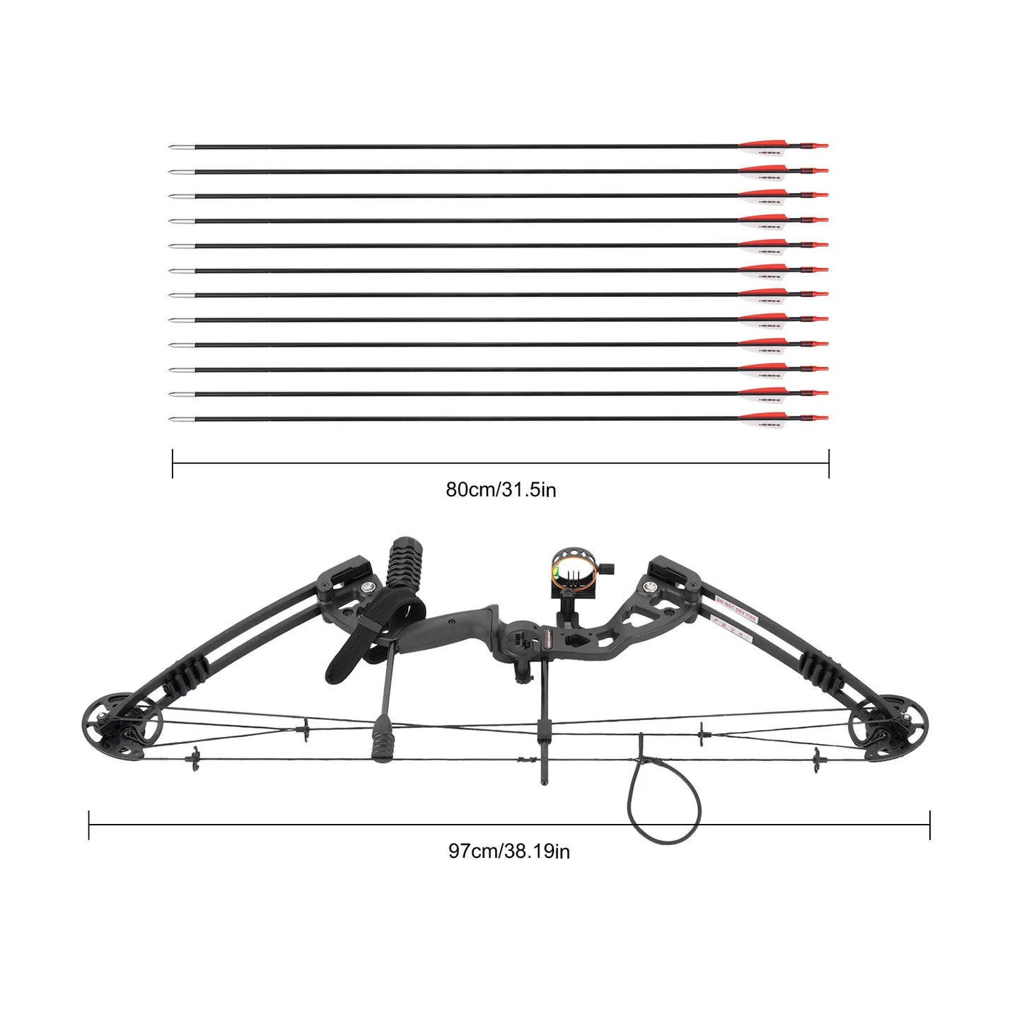 Hign-concerned Alloy-Frame Compound Bow For Adults Right-Hand Hunting Kit SightLine