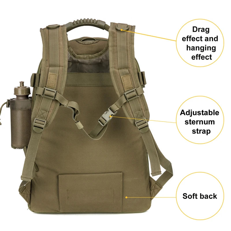 LQARMY Outdoor Tactical Backpack For Hiking And Camping