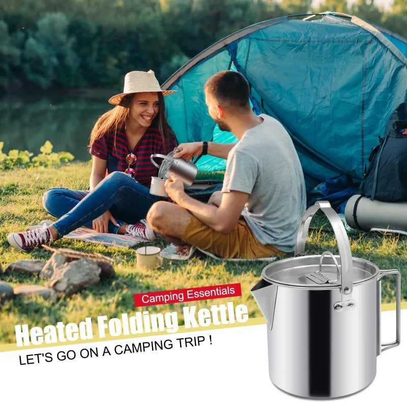 Camping Tea Kettle Portable Pot For Outdoors And Hiking