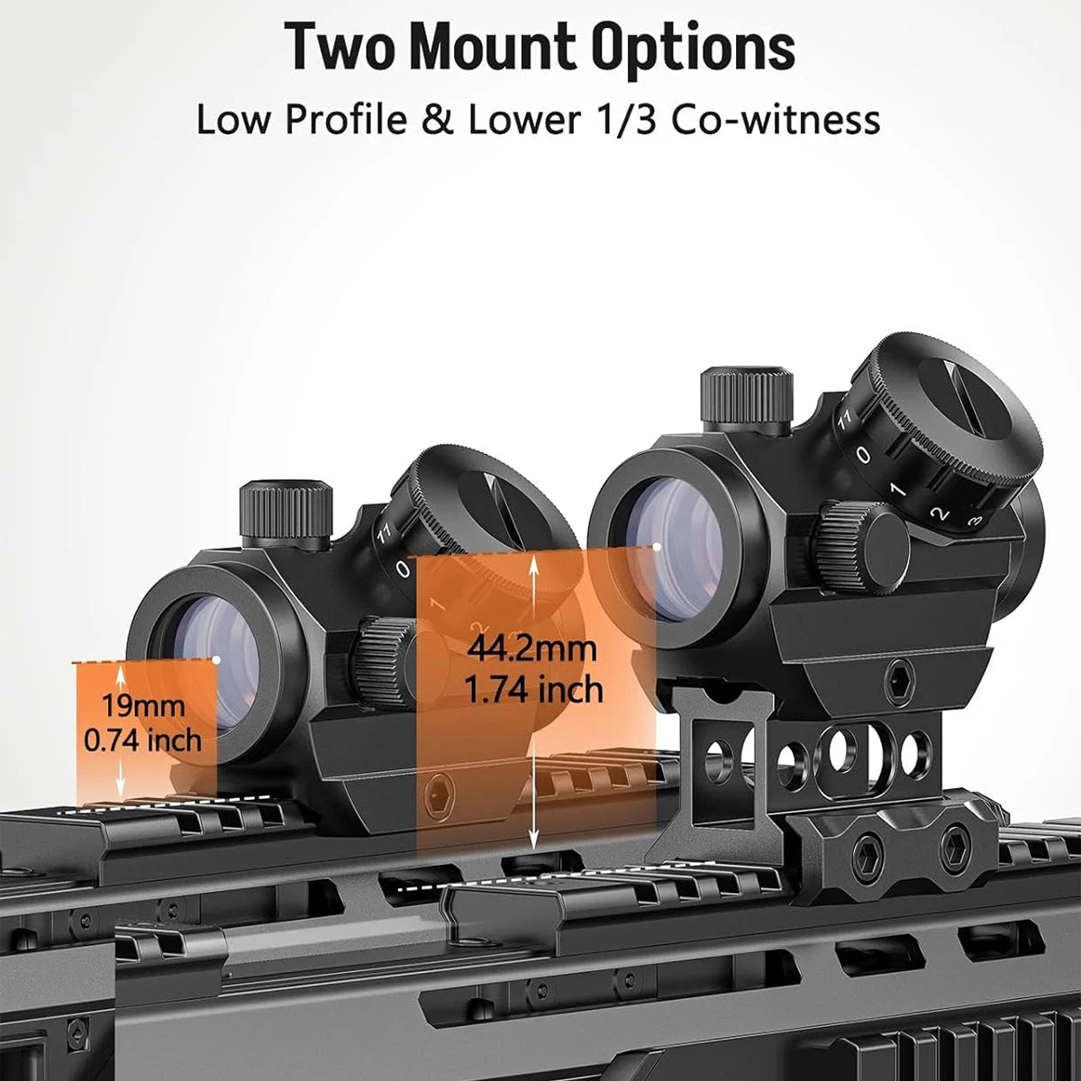 Nabila 2MOA 1x25mm Red Dot Sight Waterproof Reflex Optic