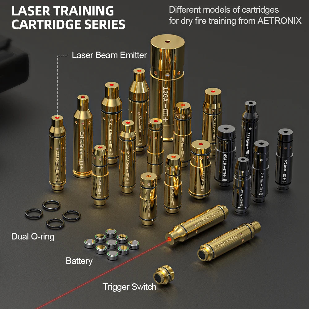 9mm laser training cartridge Red Dot Laser Training Bullet Dry Fire Laser Trainer Cartridge Tactical Laser Bullet
