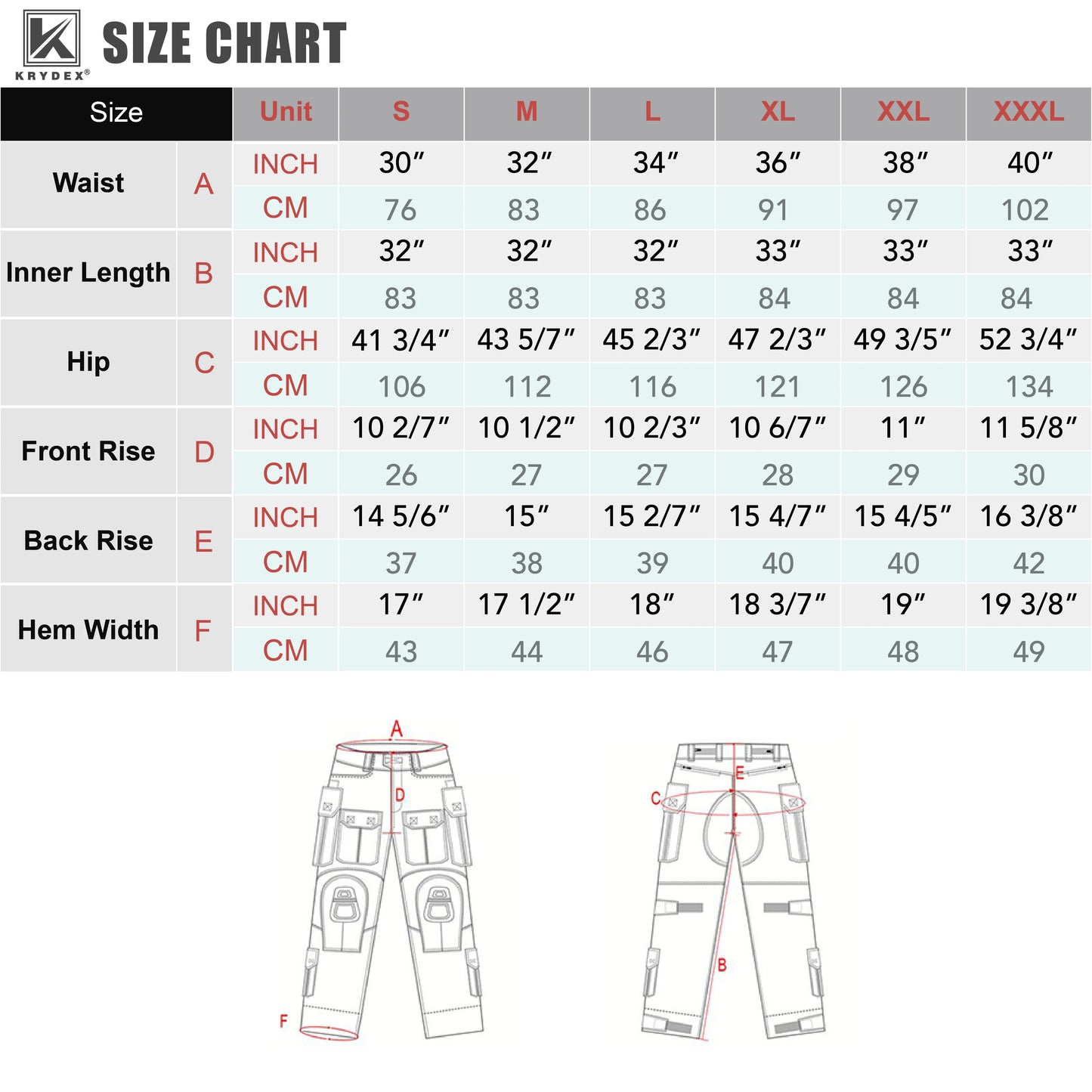KRYDEX Tactical Combat Pants With Knee Pads For Hunting Outdoor Hiking Men Uniform Trousers Clothes