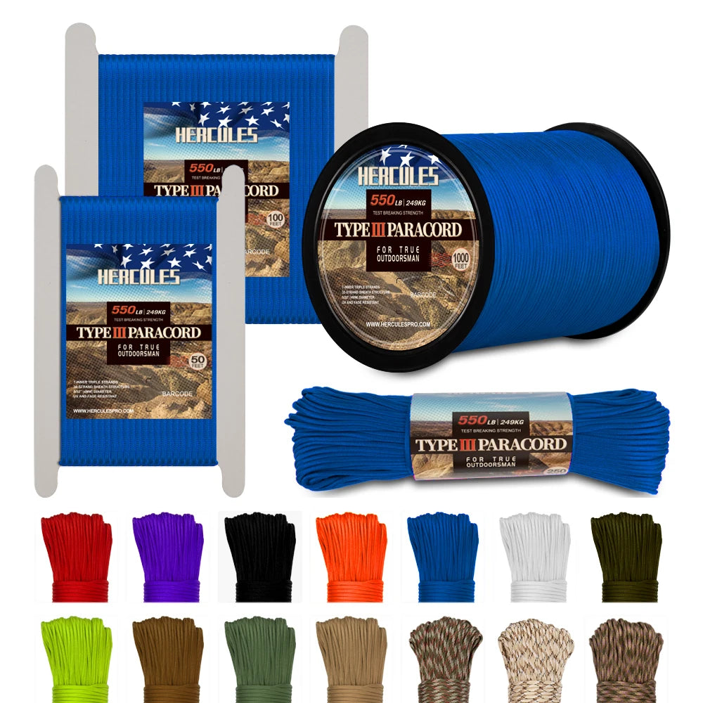 High Concerned Chemical Paracord 7 Core Survival Rope For Camping