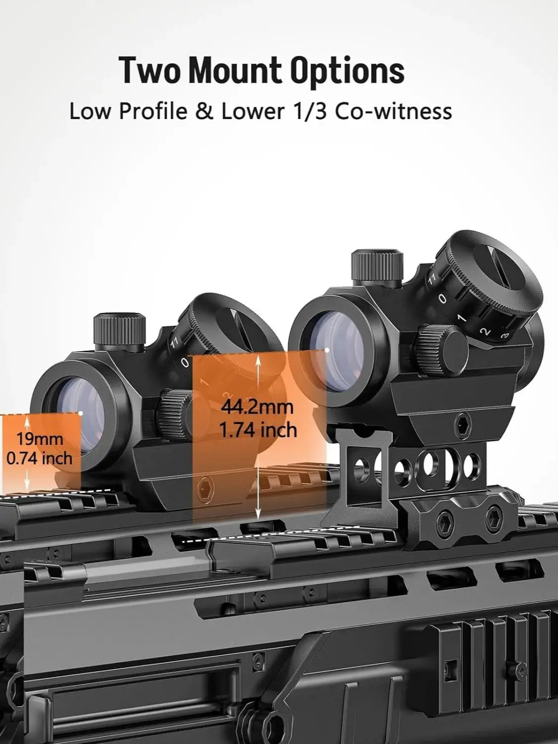 Nabila 2MOA 1x25mm Red Dot Sight Waterproof Reflex Optic