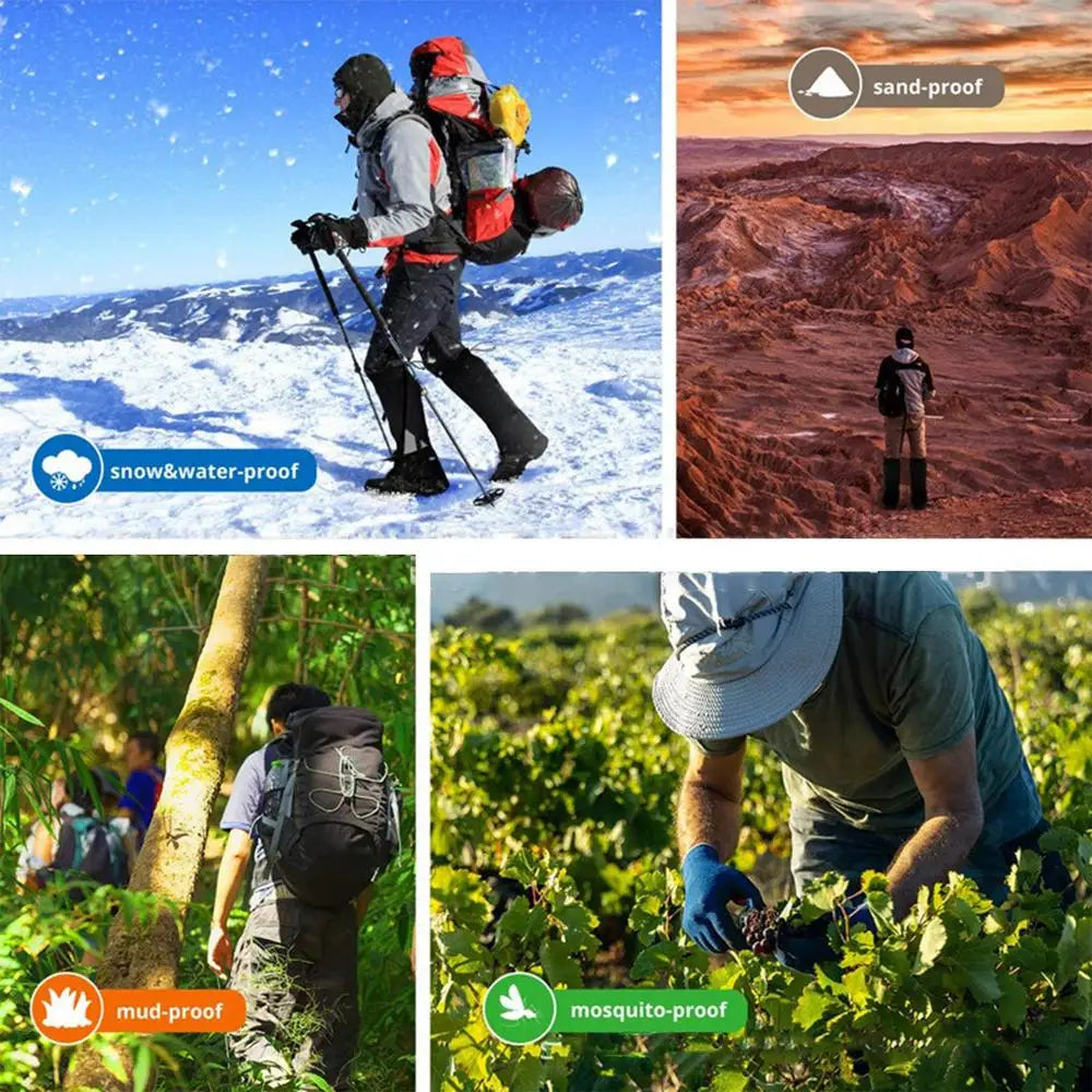 Waterproof Adjustable Gaiters For Hiking And Hunting Ripstop