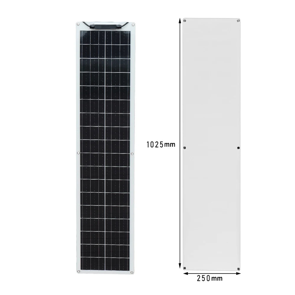 WUZECK Flexible Solar Panel Kit 50W 12V 24V For Outdoor