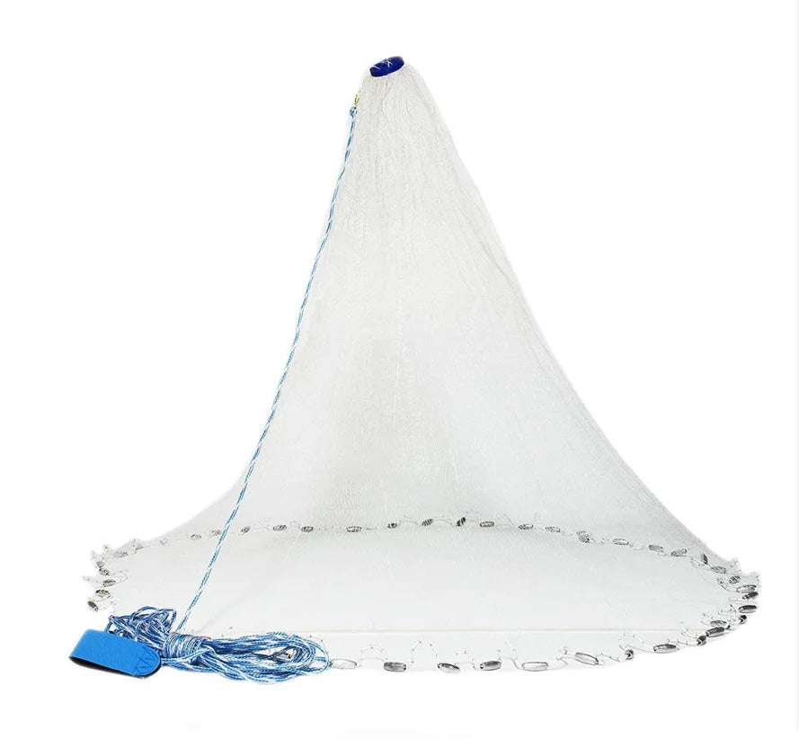 Hign-concerned Nylon Hand Cast Net Ring Free Traditional Fishing Net