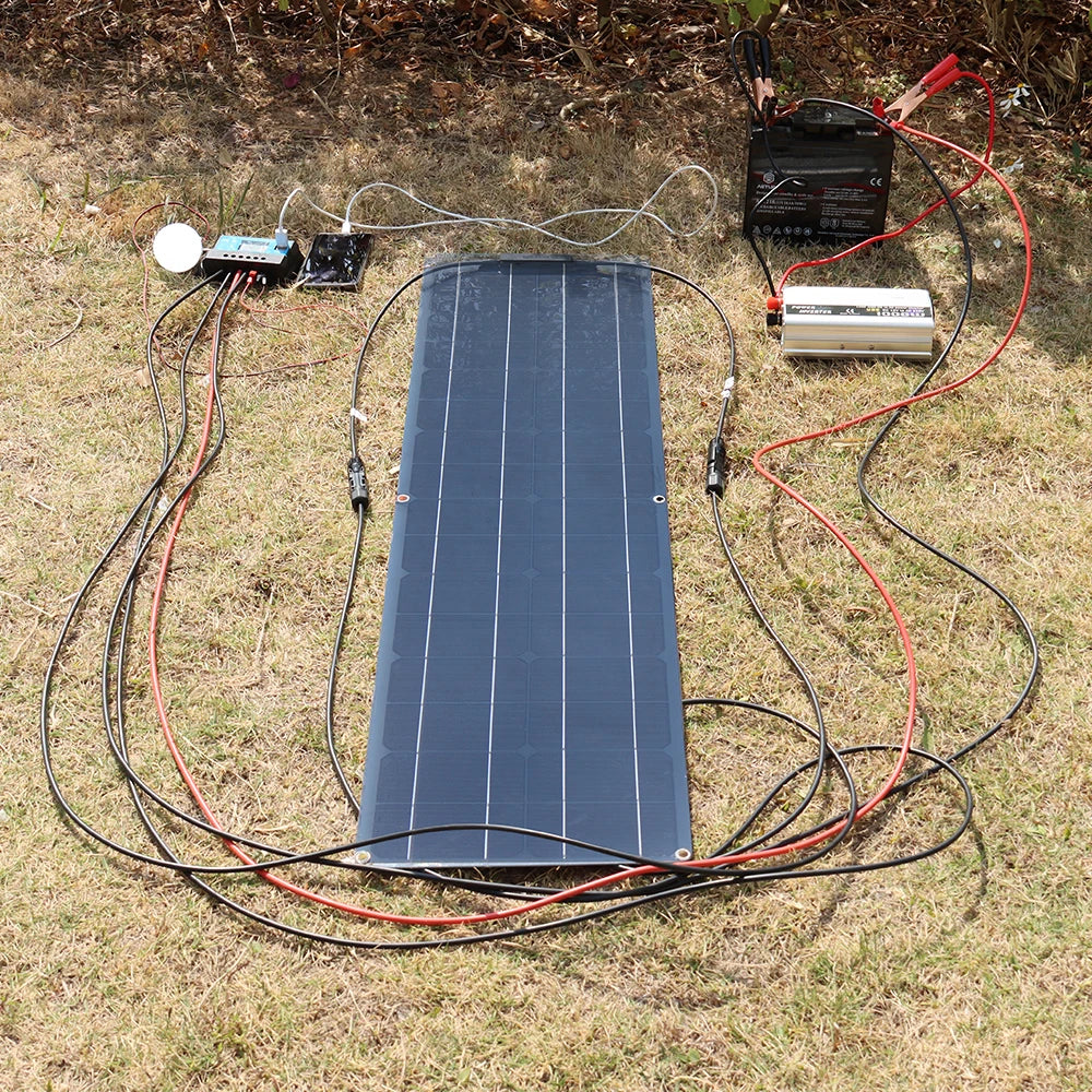 Wuzeck 50W Flexible Solar Panel Kit 12V 24V 2 Modules