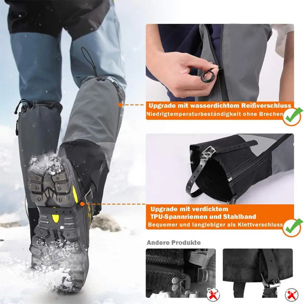 Waterproof Adjustable Gaiters For Hiking And Hunting Ripstop