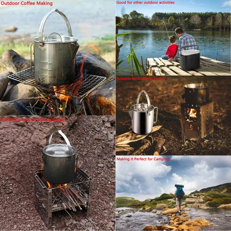 Camping Tea Kettle Portable Pot For Outdoors And Hiking