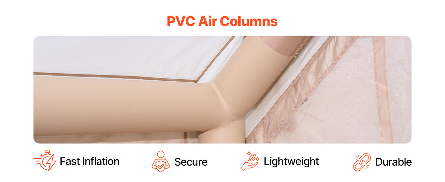 SucceBuy Inflatable Camping Tent With Hand Pump And Bag