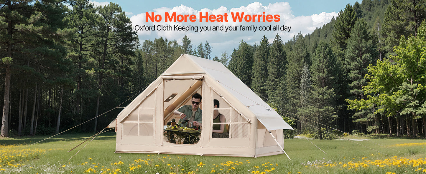 SucceBuy Inflatable Camping Tent With Hand Pump And Bag