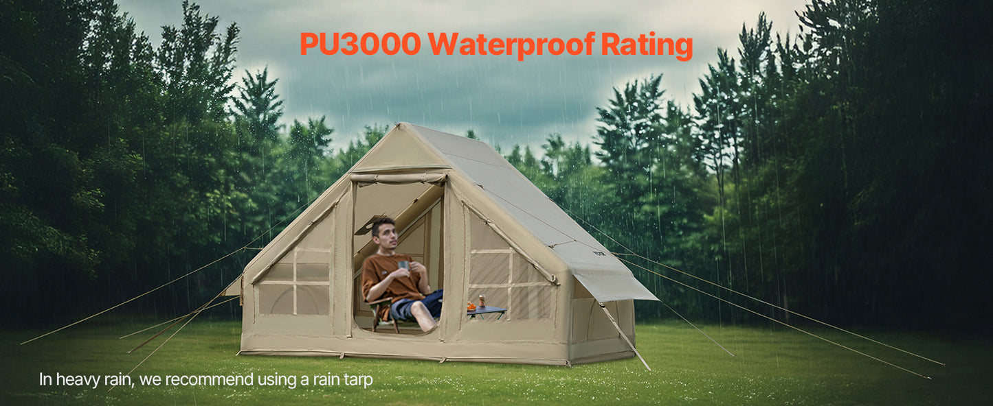 SucceBuy Inflatable Camping Tent With Hand Pump And Bag