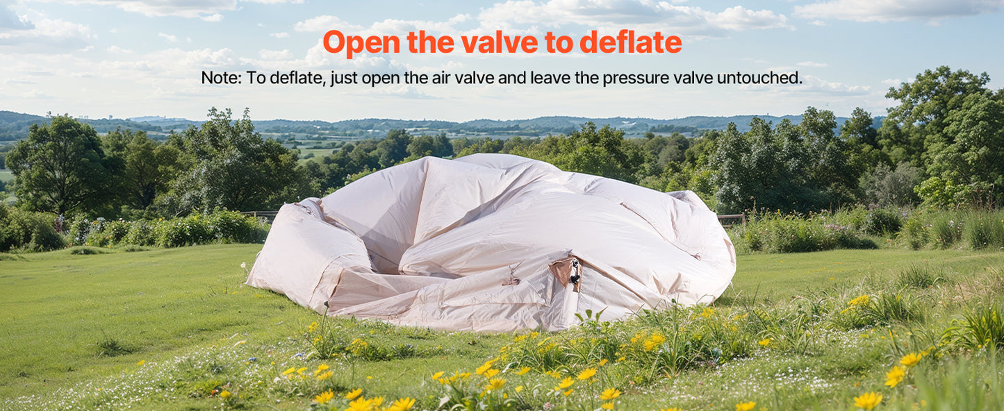 SucceBuy Inflatable Camping Tent With Hand Pump And Bag